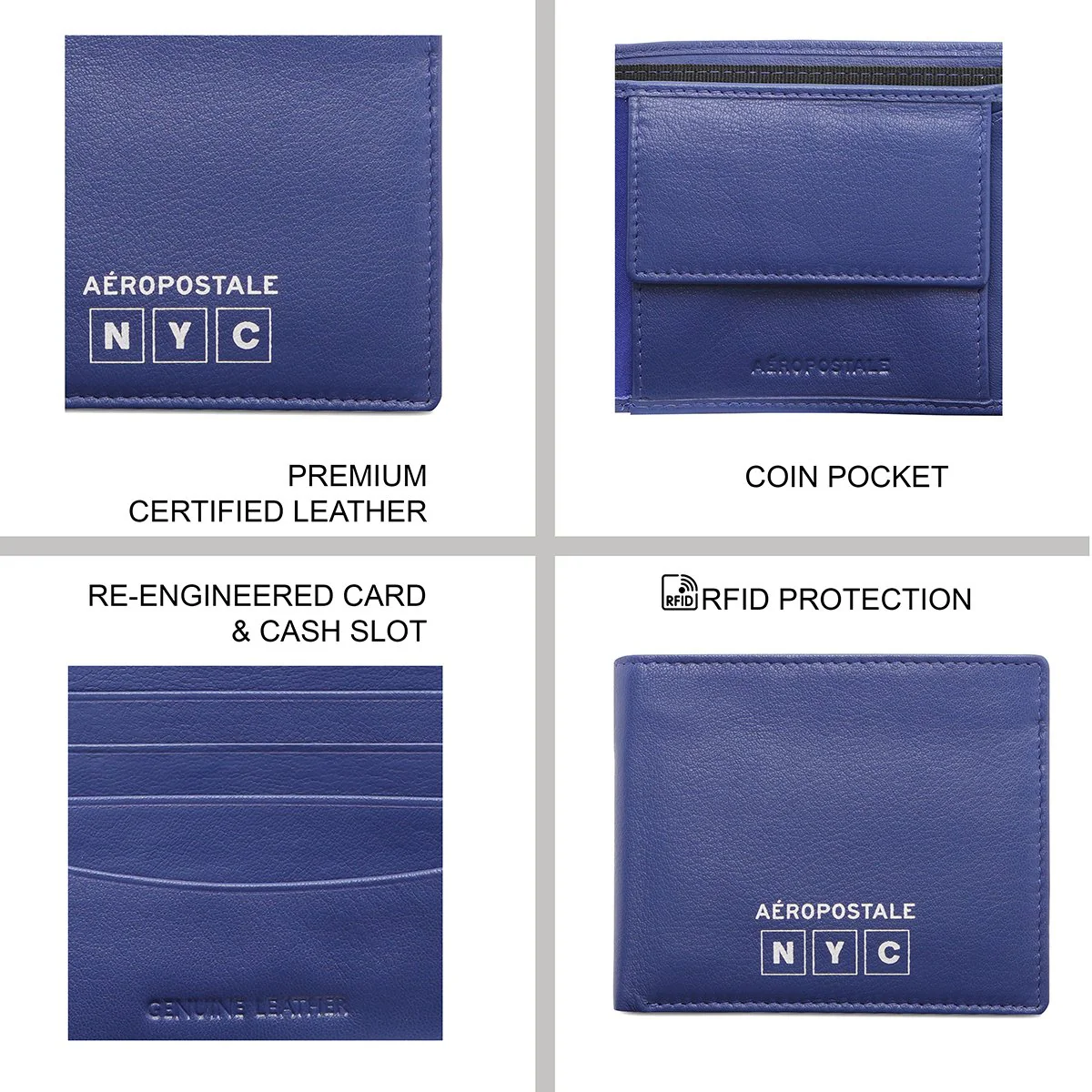 Aeropostale Carlsbad Men's Global Coin Wallet - Image 8