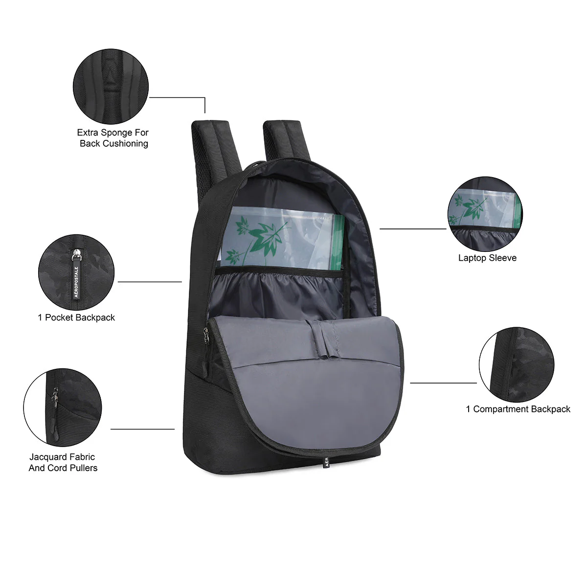 Aeropostale Fallon Non Laptop Backpack - Image 4
