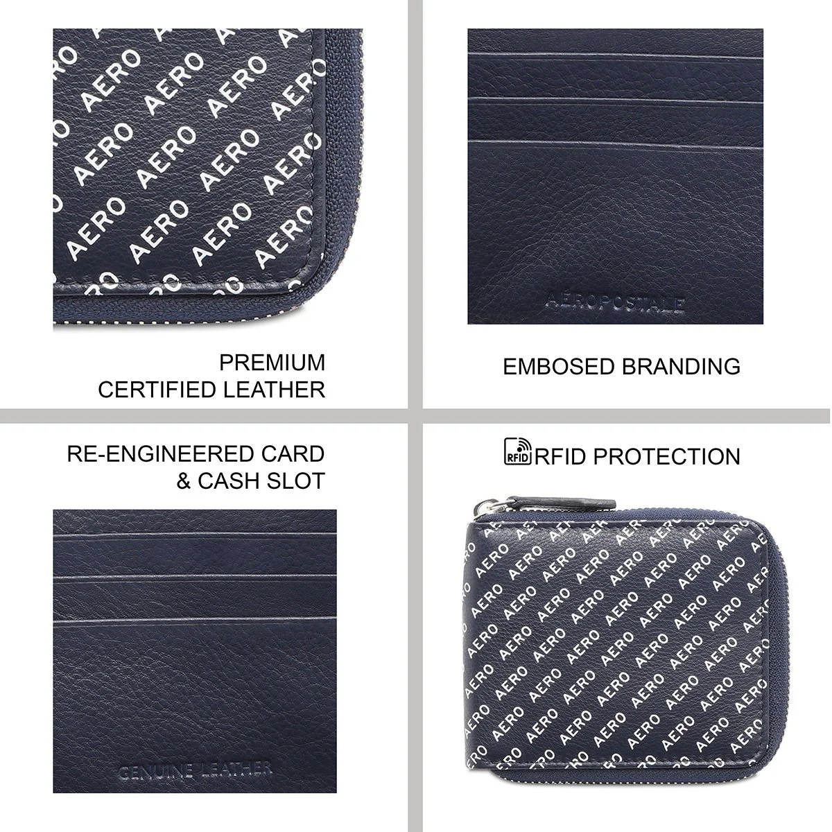 Aeropostale Largo Men's Zip Around Wallet - Image 8