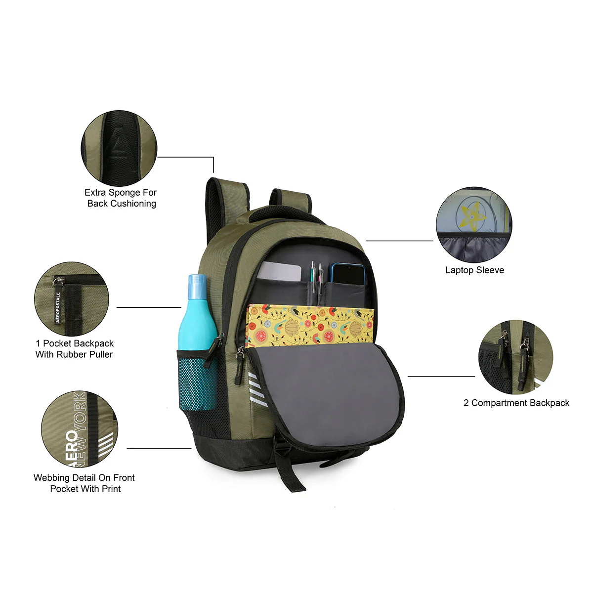 Aeropostale Leighton Non Laptop Backpack - Image 4