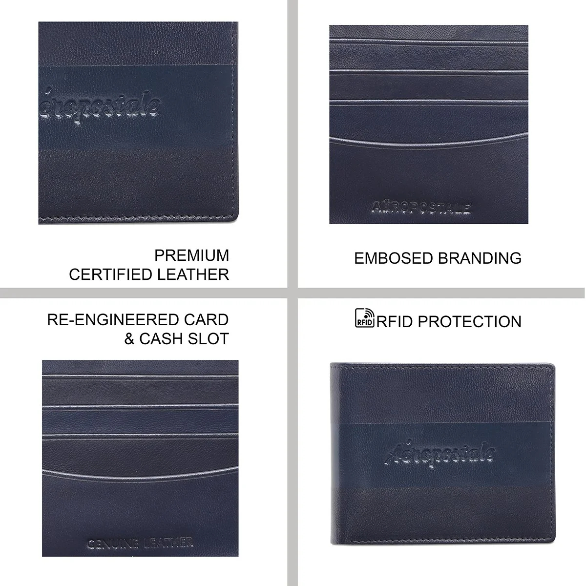 Aeropostale Pompano Men's Slimfold Wallet - Image 8