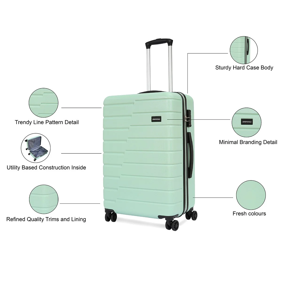Aeropostale Stout Hard Luggage - Image 13