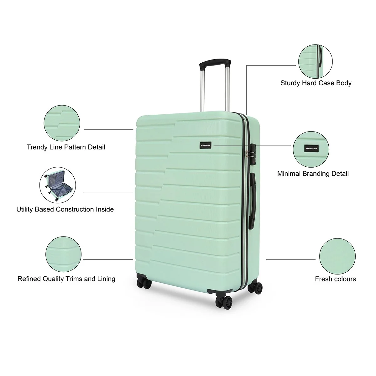 Aeropostale Stout Hard Luggage - Image 24
