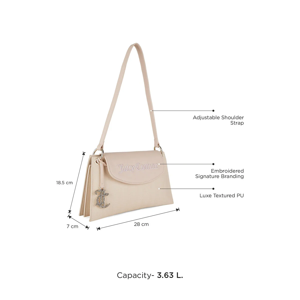 Juicy Couture Cinetta Womens Shoulder Bag - Image 3