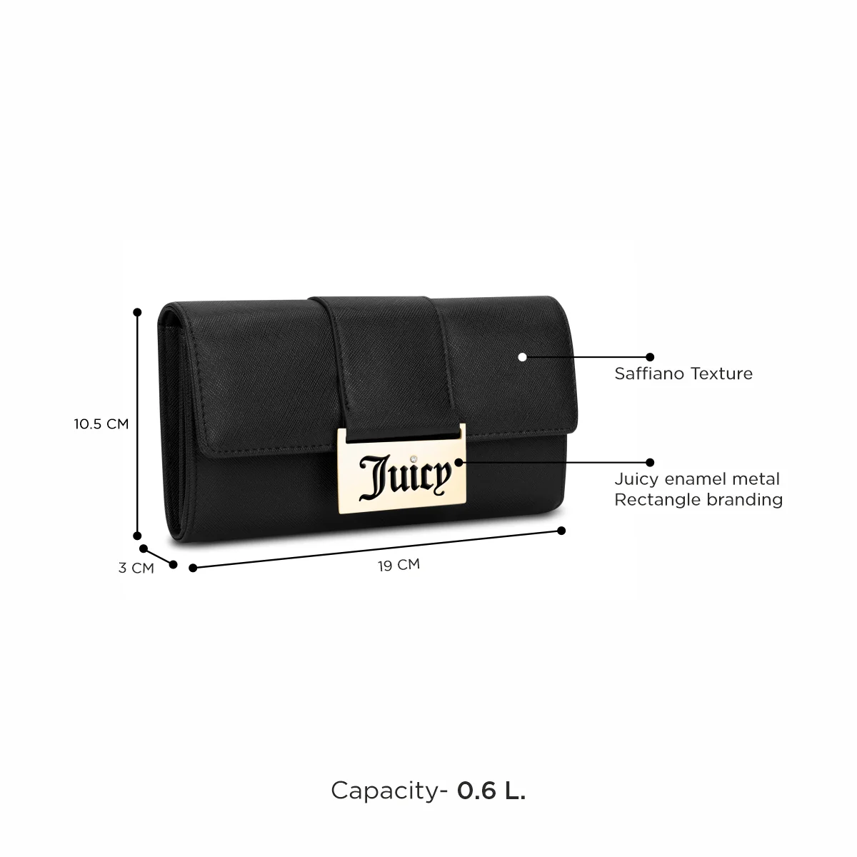 Juicy Couture L'Aura Trove Women's Flap Wallet with Sling - Image 4