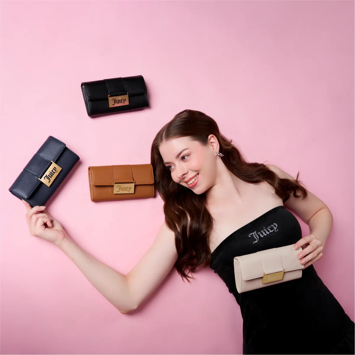 Juicy Couture L'Aura Trove Women's Flap Wallet with Sling - Image 8