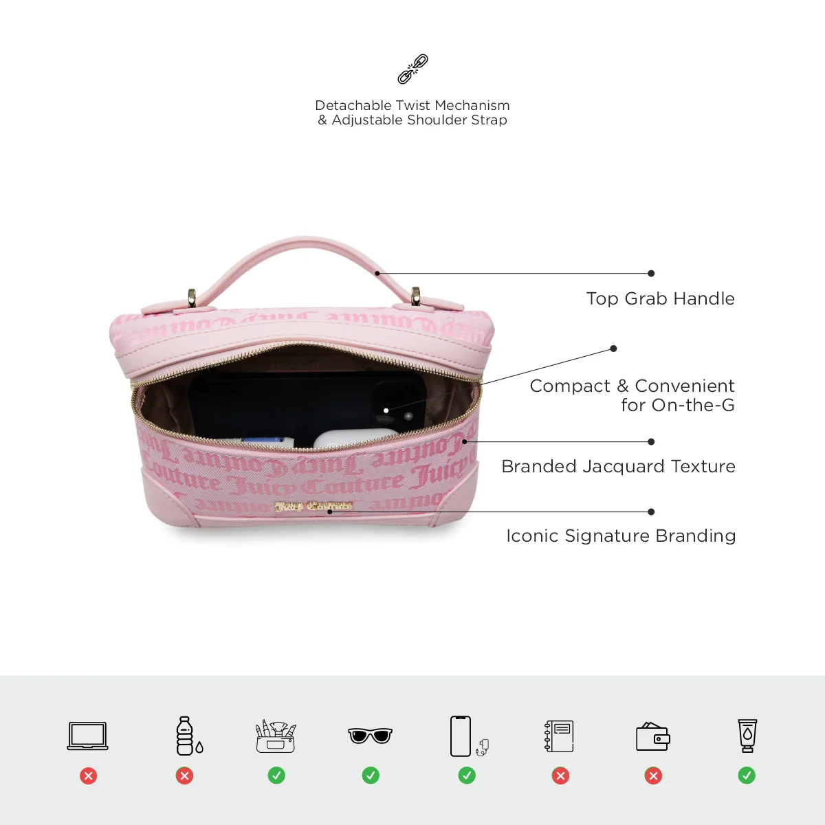 Juicy Couture Stacci Womens Baguette - Image 5