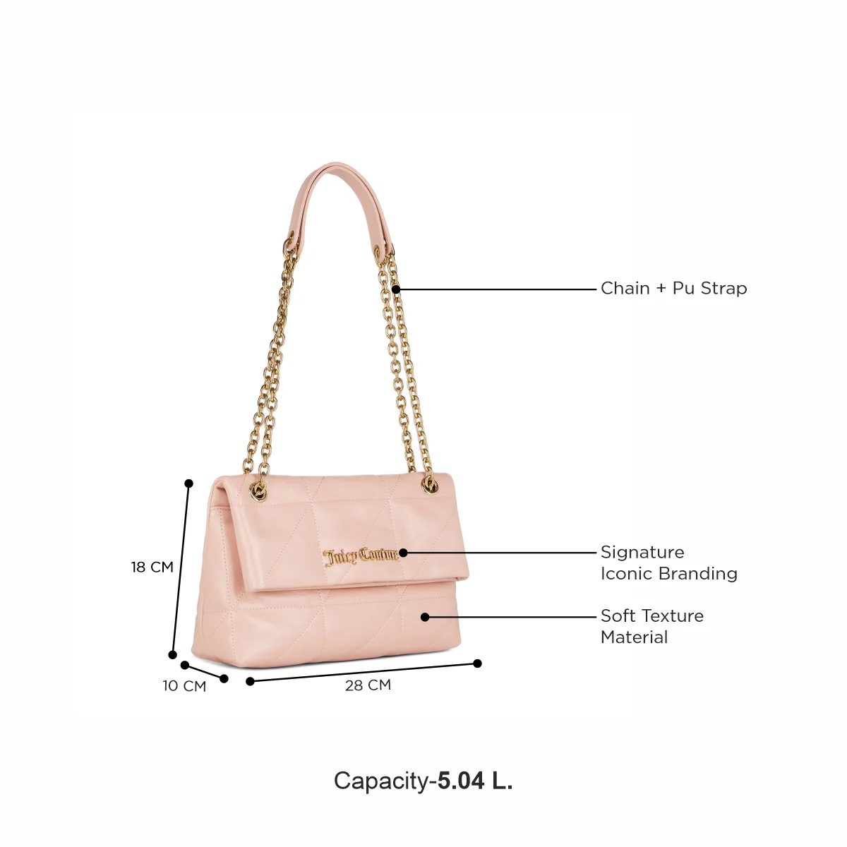 Juicy Couture The Quilted Story Women's Shoulder Bag - Image 4
