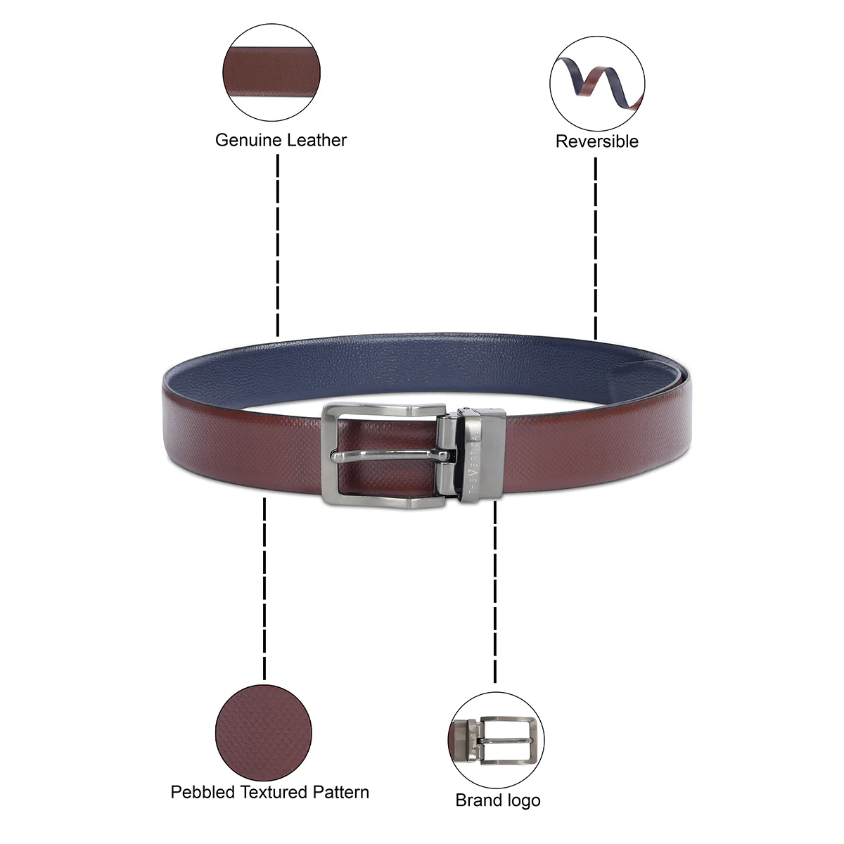 The Vertical Epirus Men's Reversible Belt - Image 4