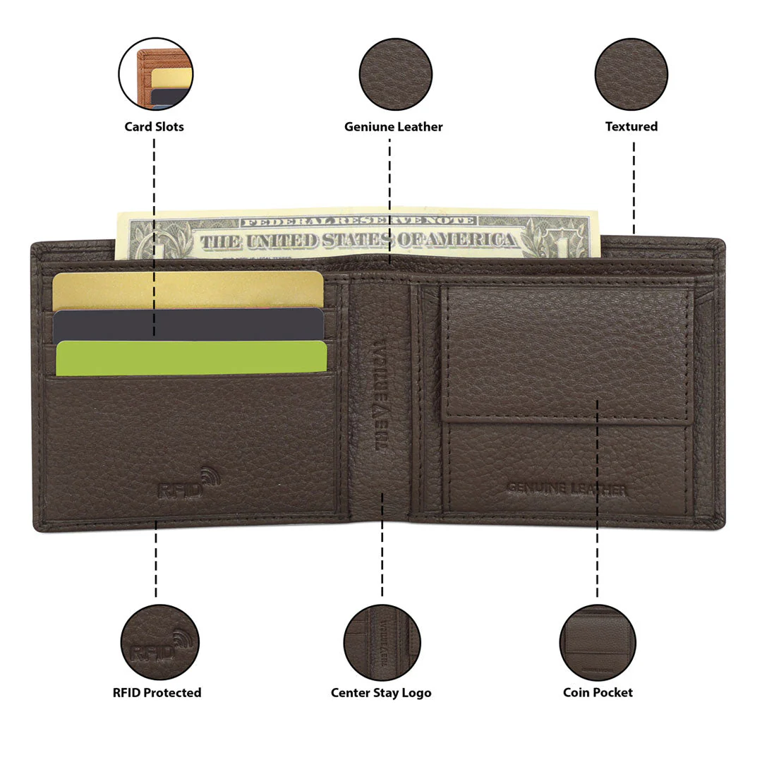 The Vertical Milenia Men's Leather Global Coin Wallet - Image 4