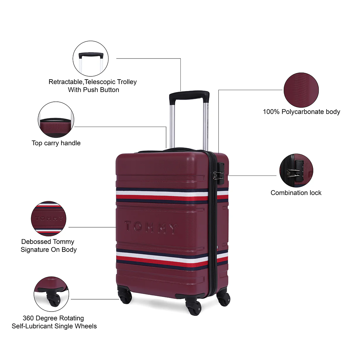 Tommy Hilfiger Travel Gear Thames Pro Unisex Hard Luggage - Image 13