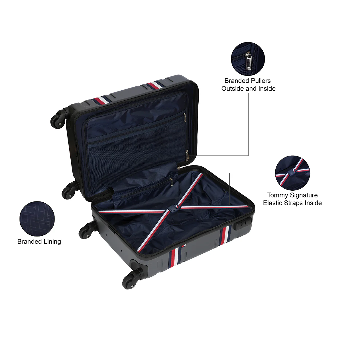 Tommy Hilfiger Travel Gear Thames Pro Unisex Hard Luggage - Image 26