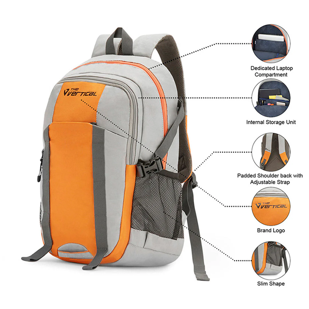 The Vertical Voyage Unisex Slim Polyester Water Resistant Backpack - Image 4