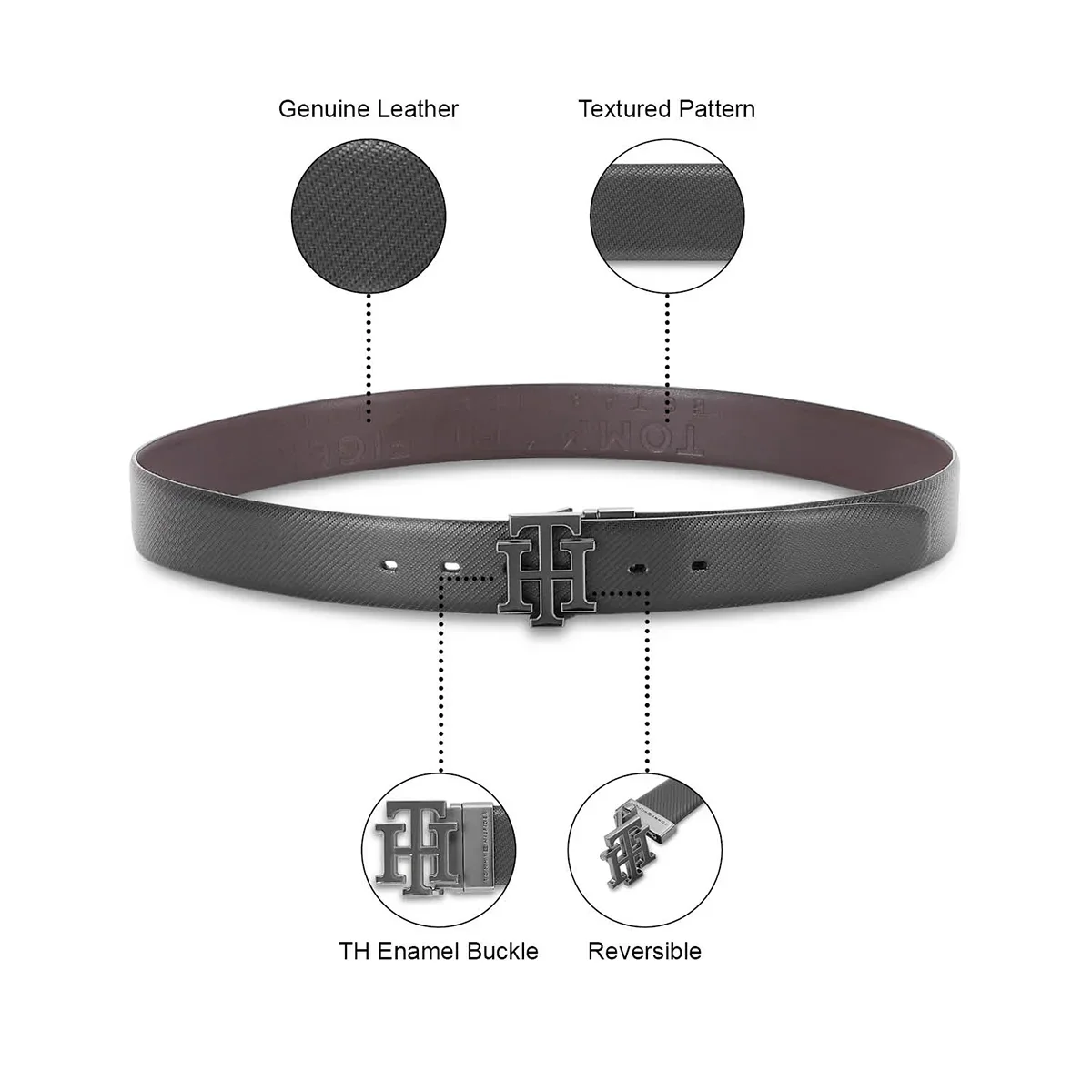 Tommy Hilfiger Aalborg Men's Reversible Leather Belt - Image 4