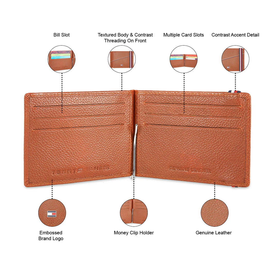 Tommy Hilfiger Adriel Men's Leather Moneyclip Wallet - Image 12