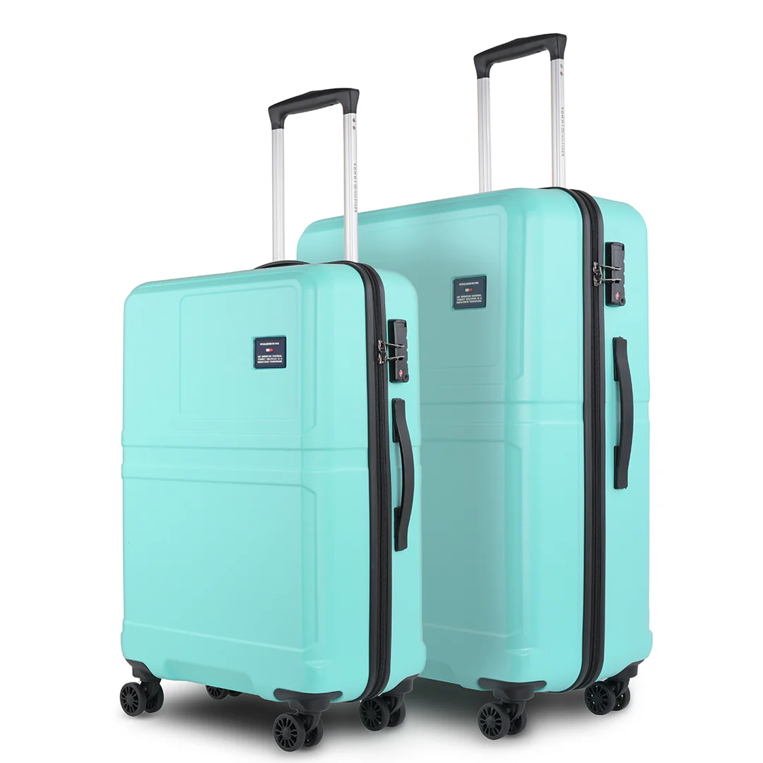 Tommy Hilfiger Alpha Hard Luggage Set of 2 Mint Green (Mid + Cargo)
