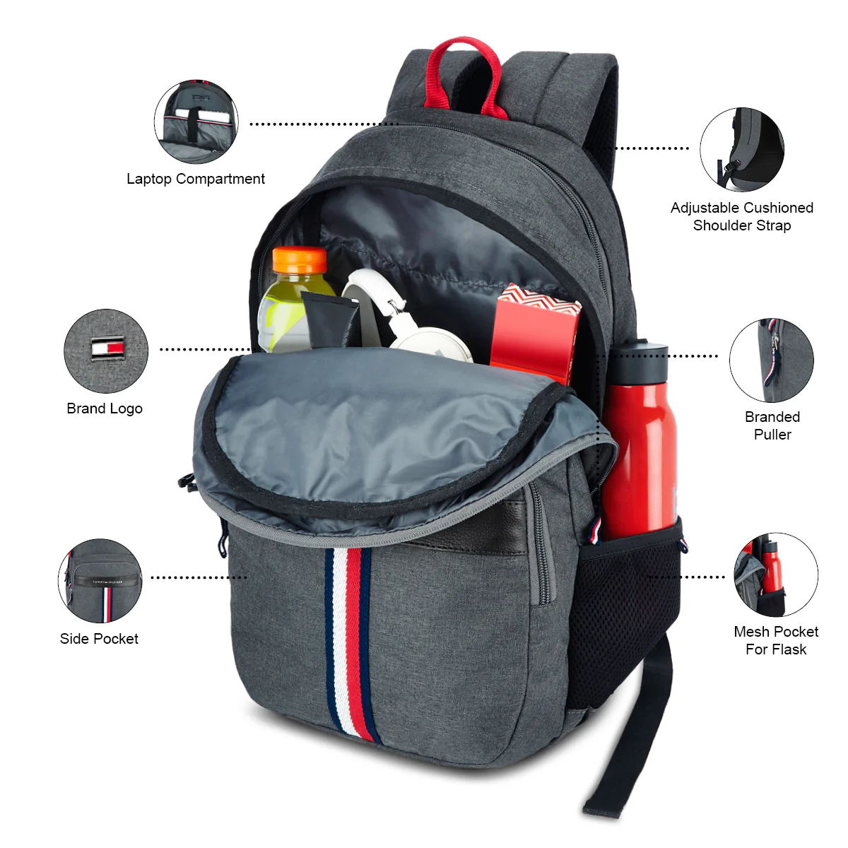 Tommy Hilfiger Android Laptop Backpack - Image 5