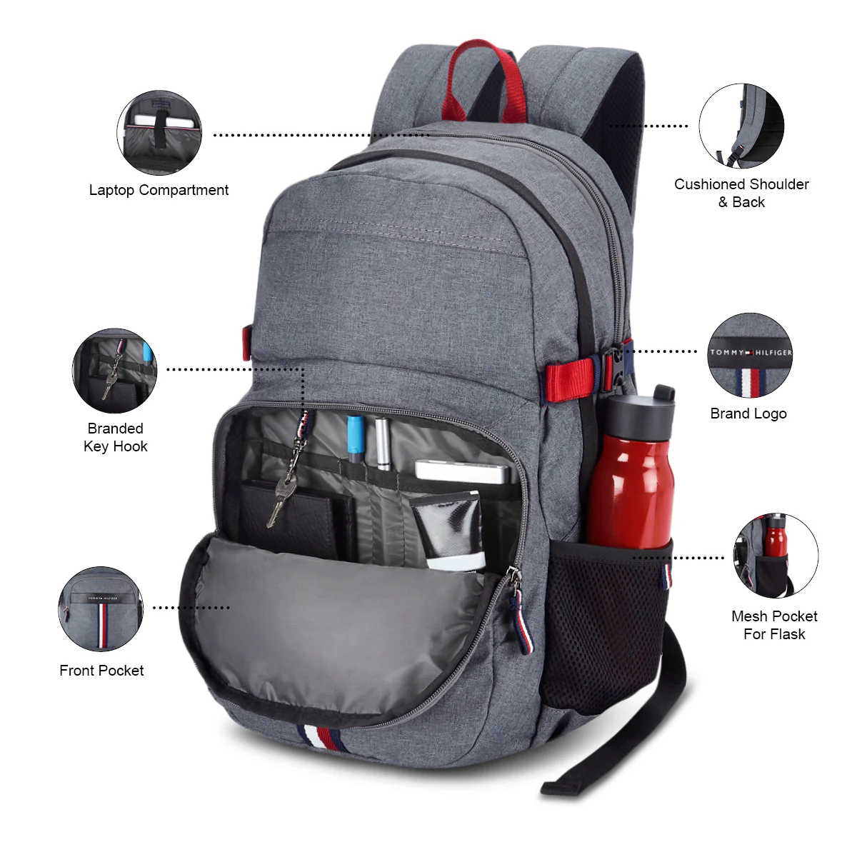 Tommy Hilfiger Android Laptop Backpack - Image 5
