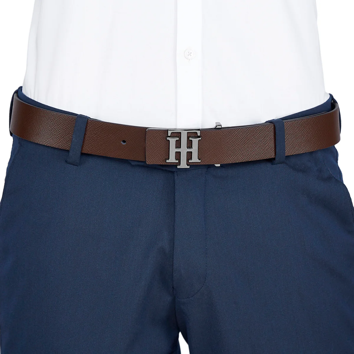 Tommy Hilfiger Argentina Men's Leather Belt Brown - Image 5