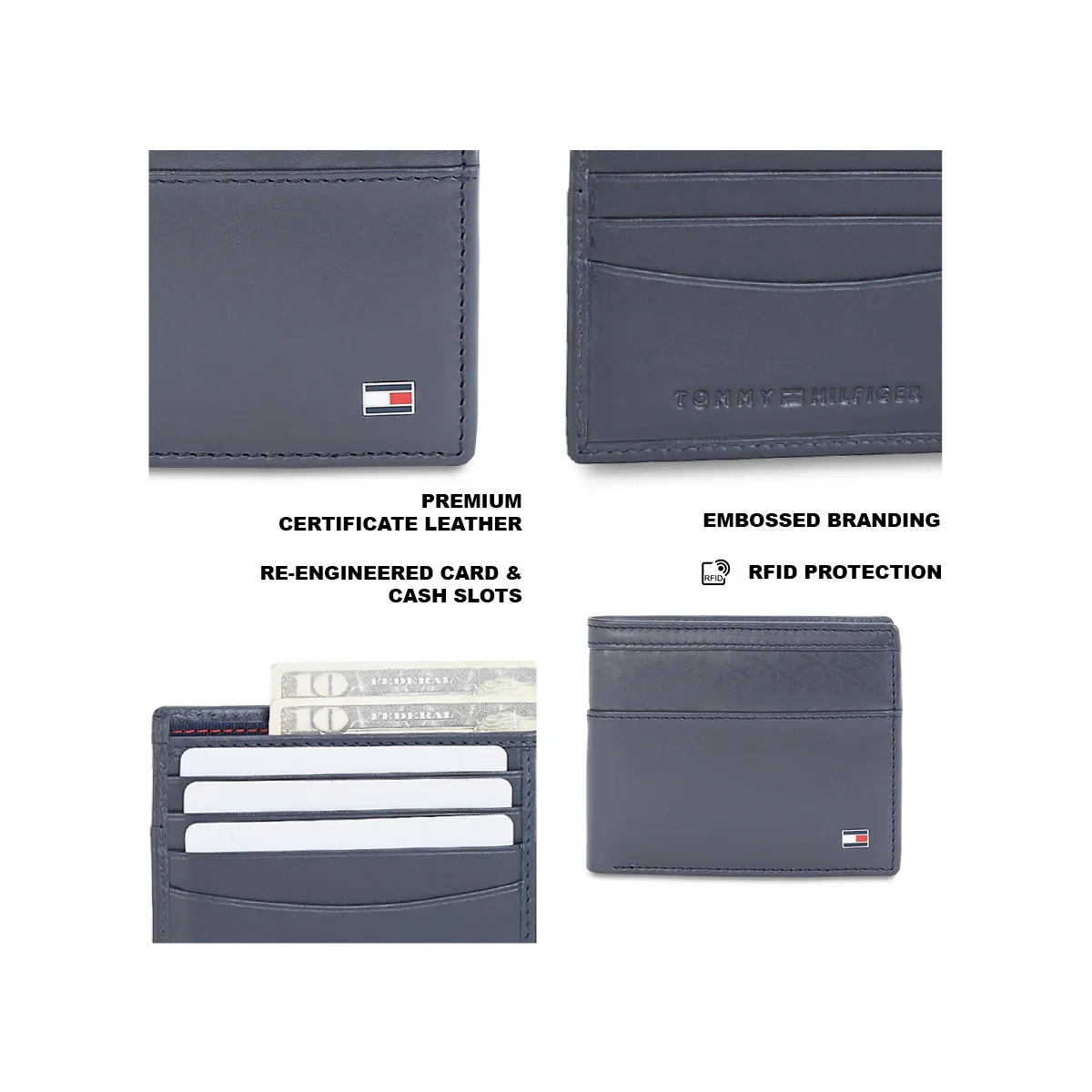 Tommy Hilfiger Bellagio Men's Leather Global Coin Wallet - Image 10