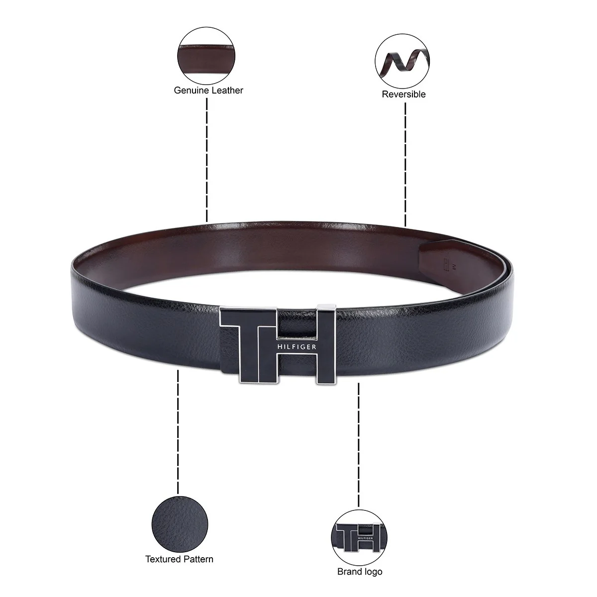 Tommy Hilfiger Bensted Men's Reversible Belt - Image 4