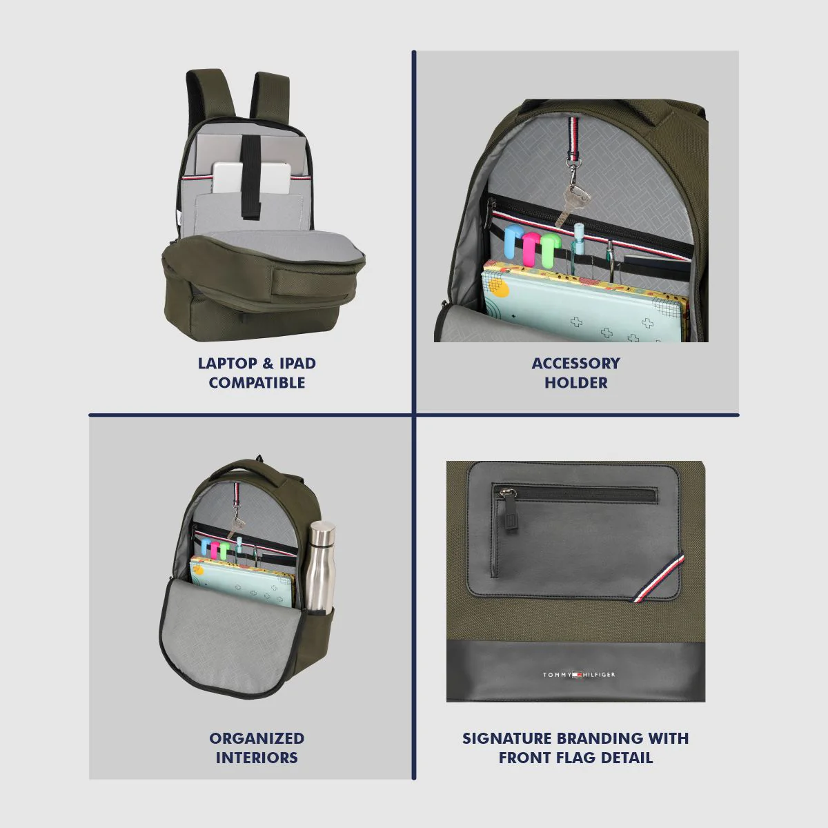 Tommy Hilfiger Blackburn Laptop Backpack - Image 4