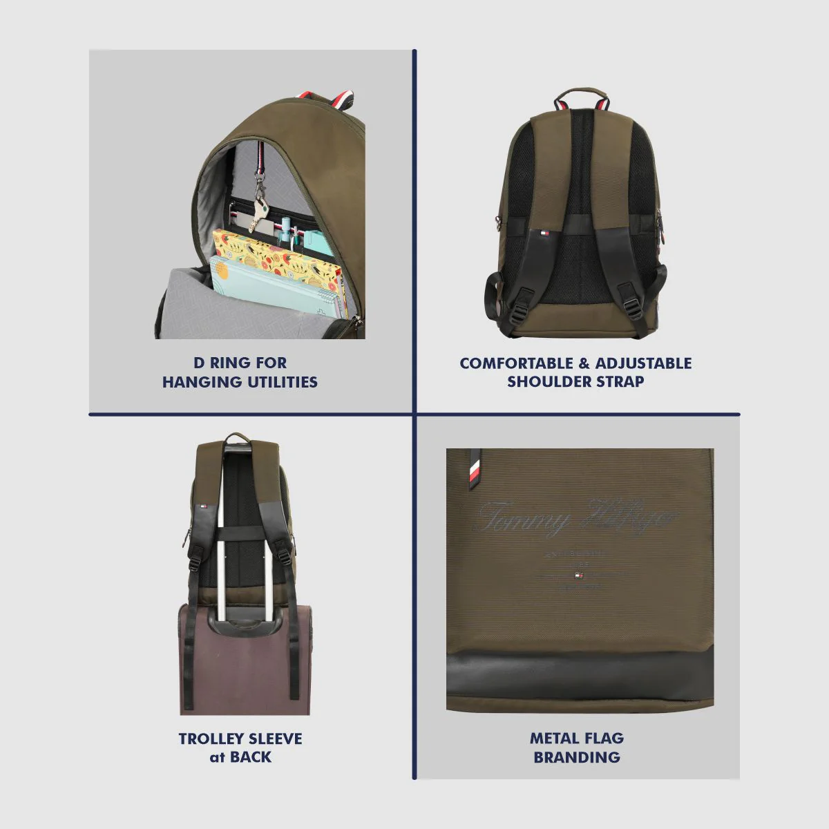 Tommy Hilfiger Copter Laptop Backpack - Image 4