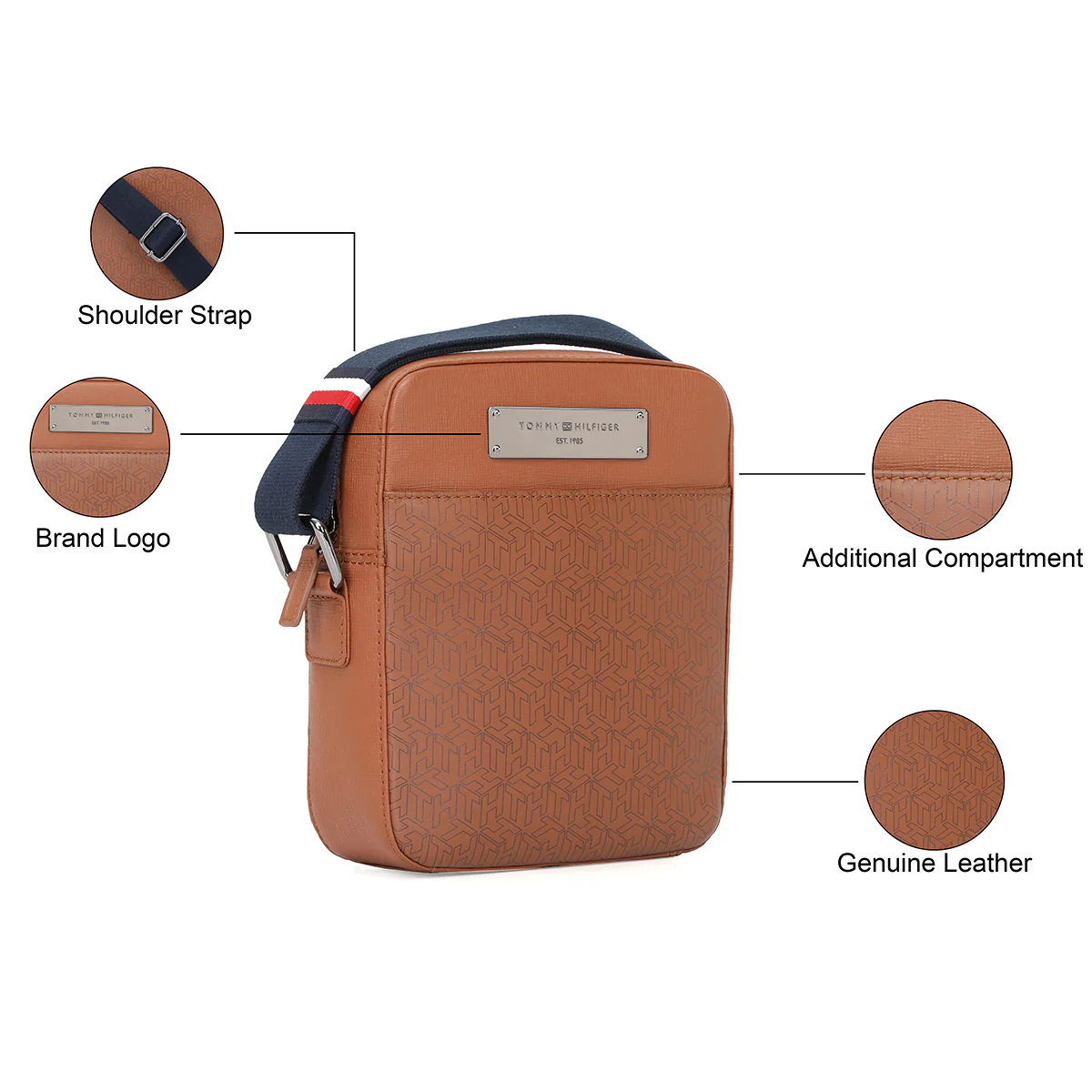 Tommy Hilfiger Premium Leather Line Ferguson Crossbody - Image 4