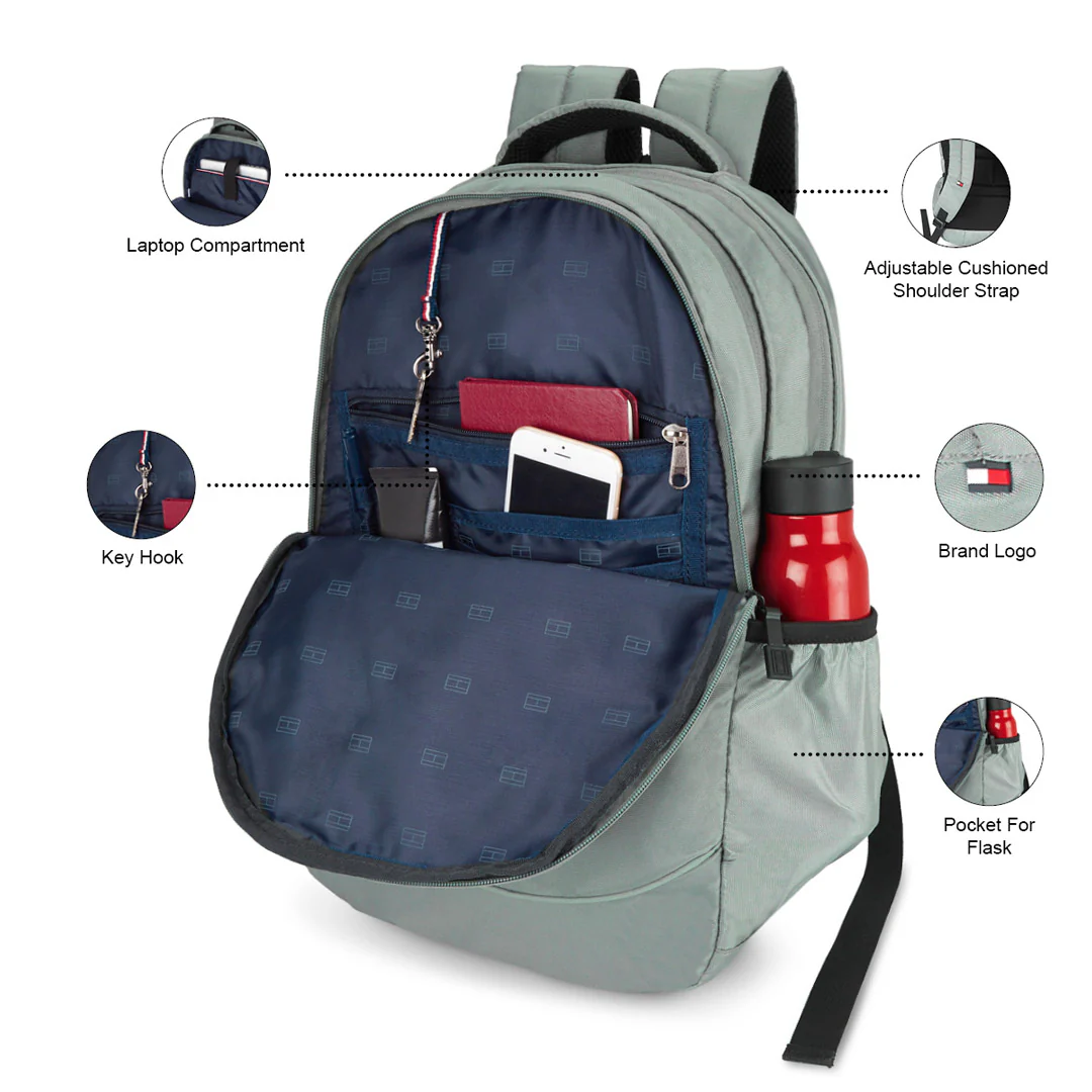 Tommy Hilfiger Fernlay Unisex Polyester Laptop Backpack - Image 4