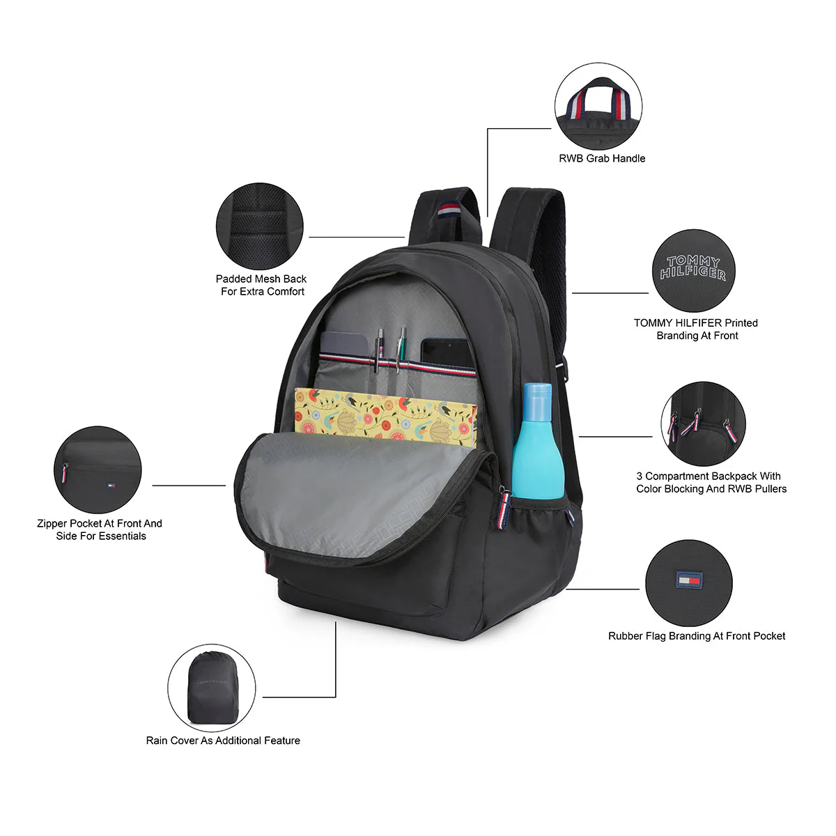 Tommy Hilfiger Foxtail Back to School Backpack - Image 5