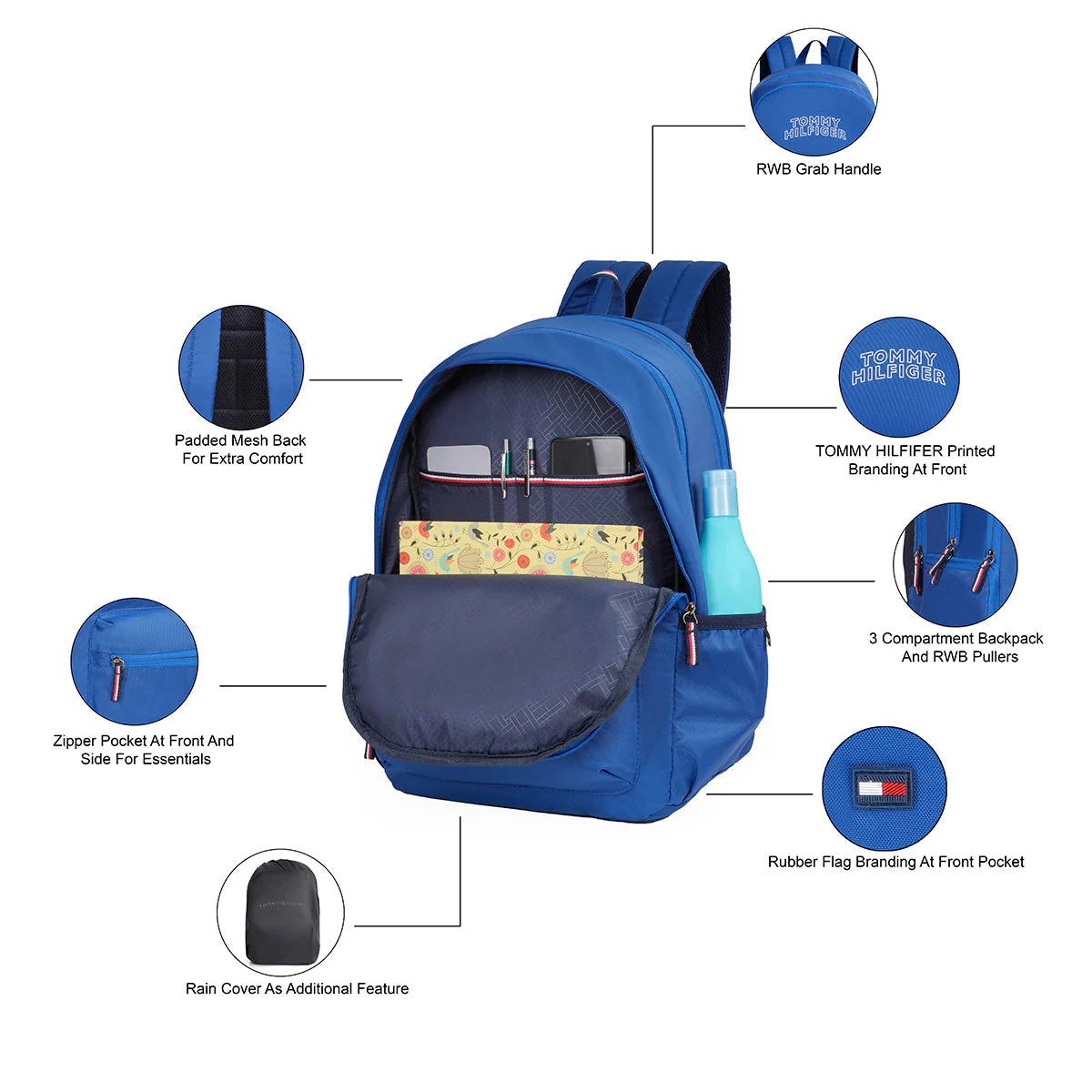 Tommy Hilfiger Foxtail Back to School Backpack - Image 5