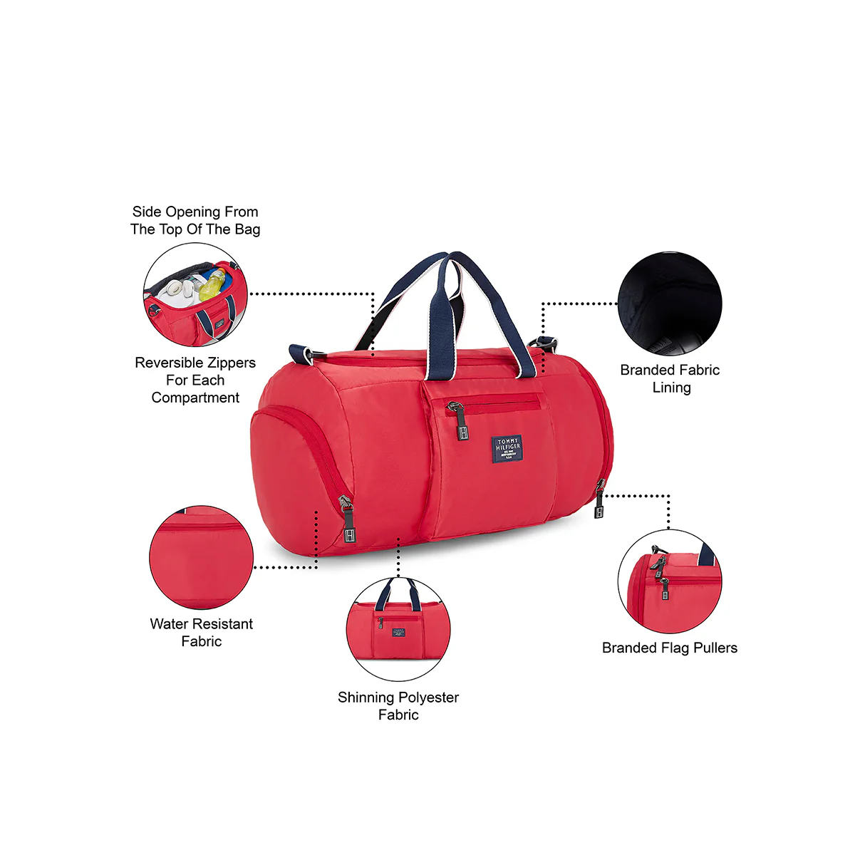 Tommy Hilfiger Garret Unisex Polyester Gym Bag - Image 5