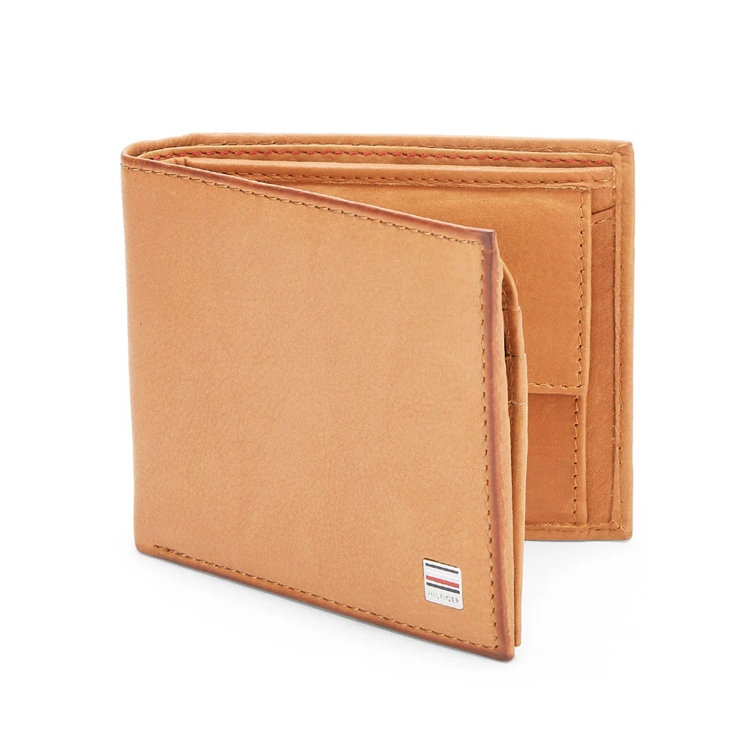 Tommy Hilfiger Grayton Classic Men's Leather slim fold Global Coin Wallet-Brown - Image 10