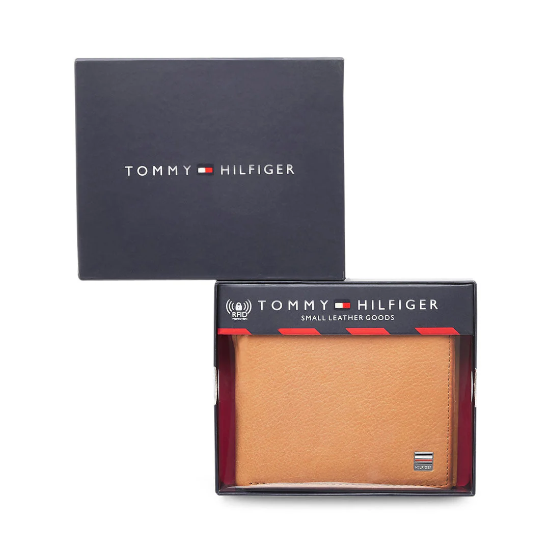 Tommy Hilfiger Grayton Classic Men's Leather slim fold Global Coin Wallet-Brown - Image 15