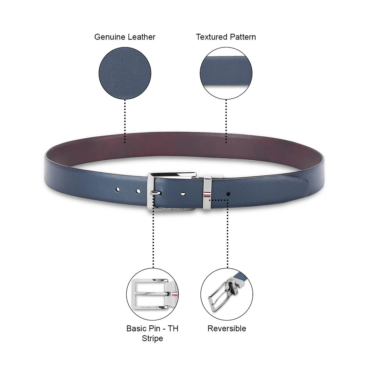 Tommy Hilfiger Grenaa Men's Reversible Leather Belt - Image 13