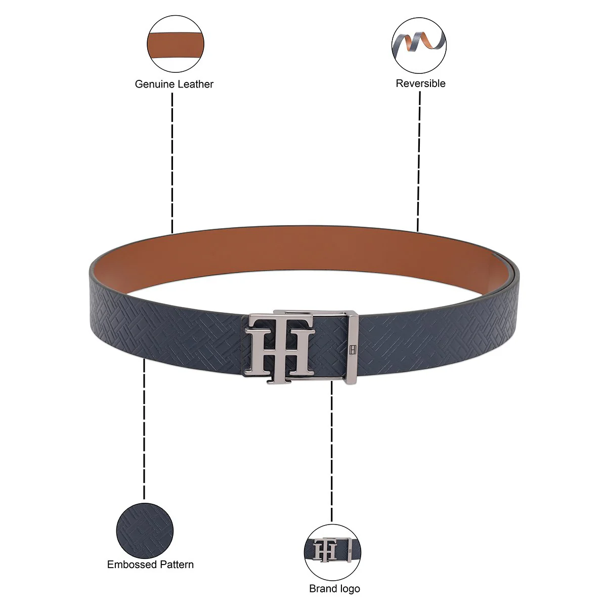 Tommy Hilfiger Hanaeli Men's Reversible Belt - Image 4
