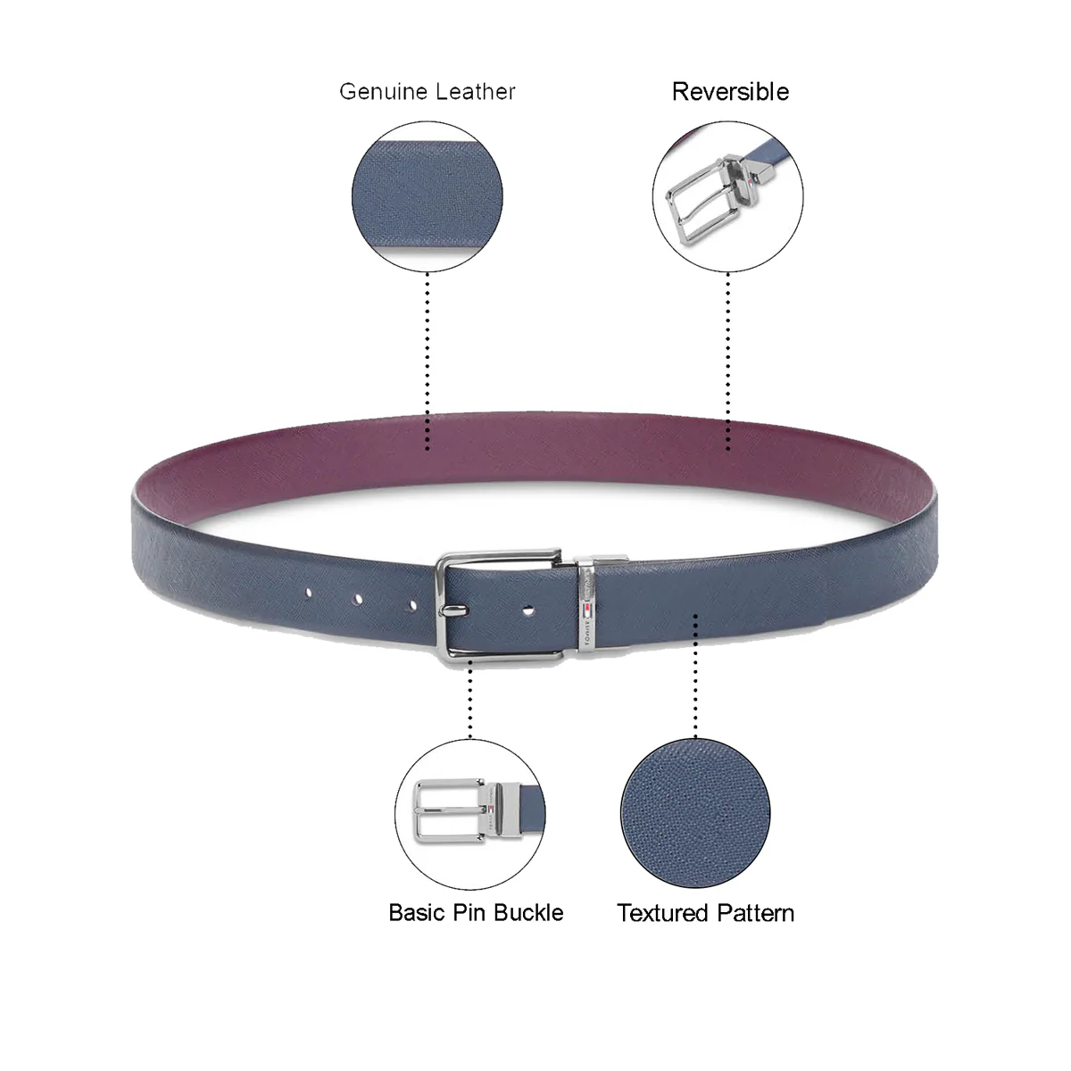 Tommy Hilfiger Holte Men's Reversible Leather Belt - Image 12
