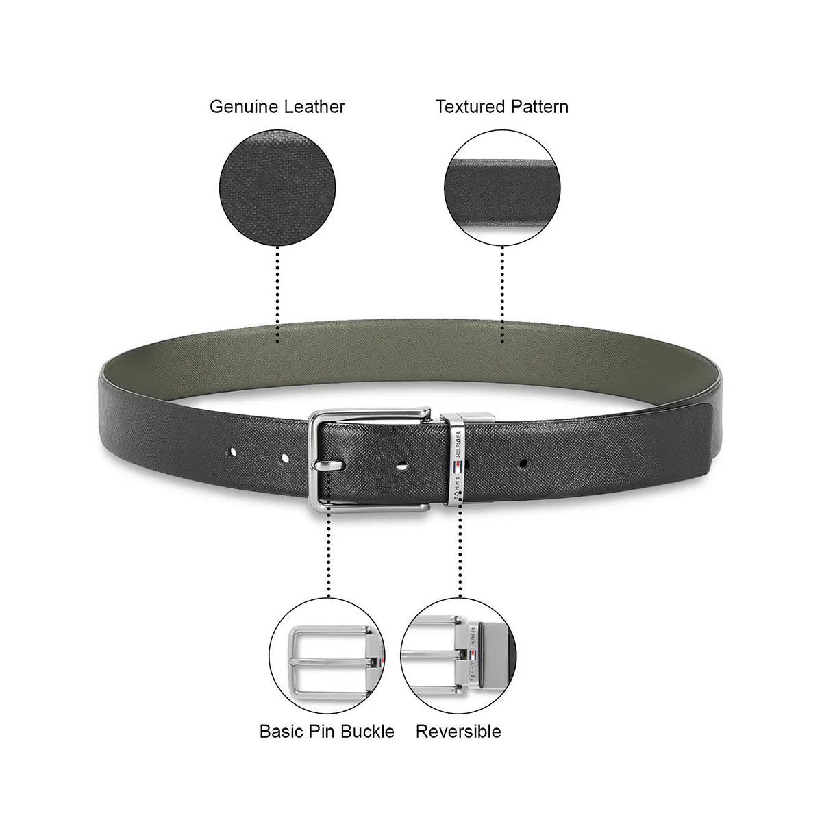 Tommy Hilfiger Holte Men's Reversible Leather Belt - Image 9