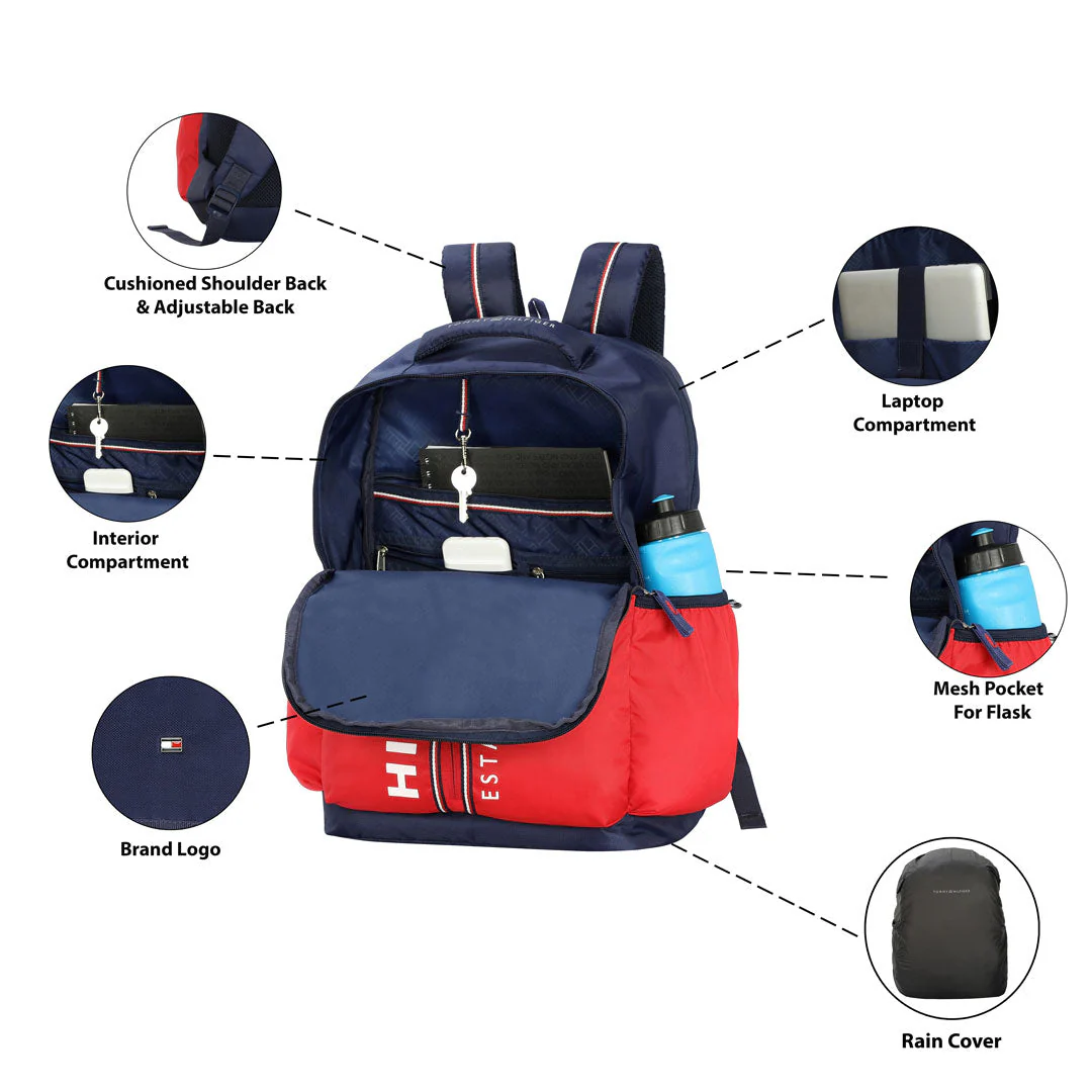 Tommy Hilfiger Kyler Unisex Water-Resistant Laptop Backpack - Image 5
