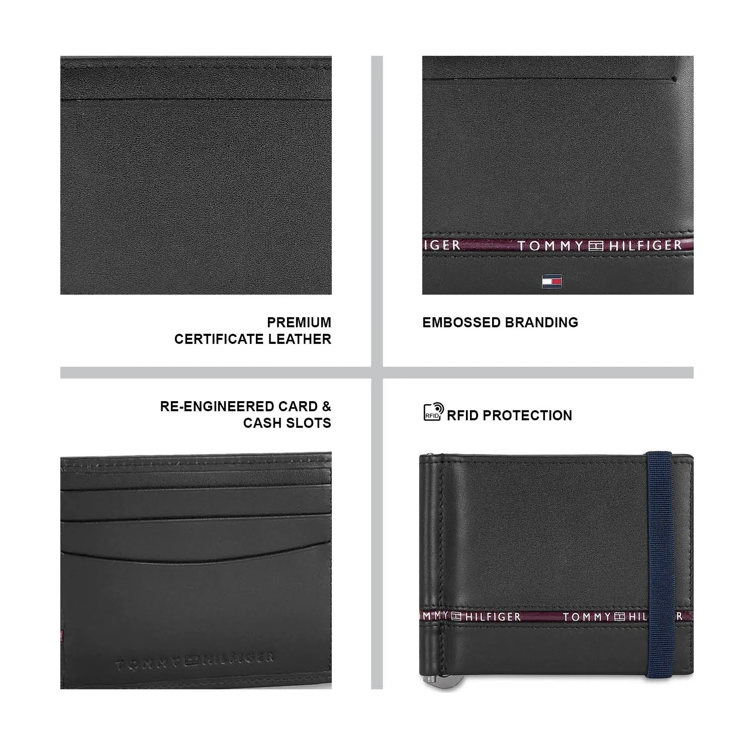Tommy Hilfiger Larvik Men's Leather Moneyclip Wallet - Image 4