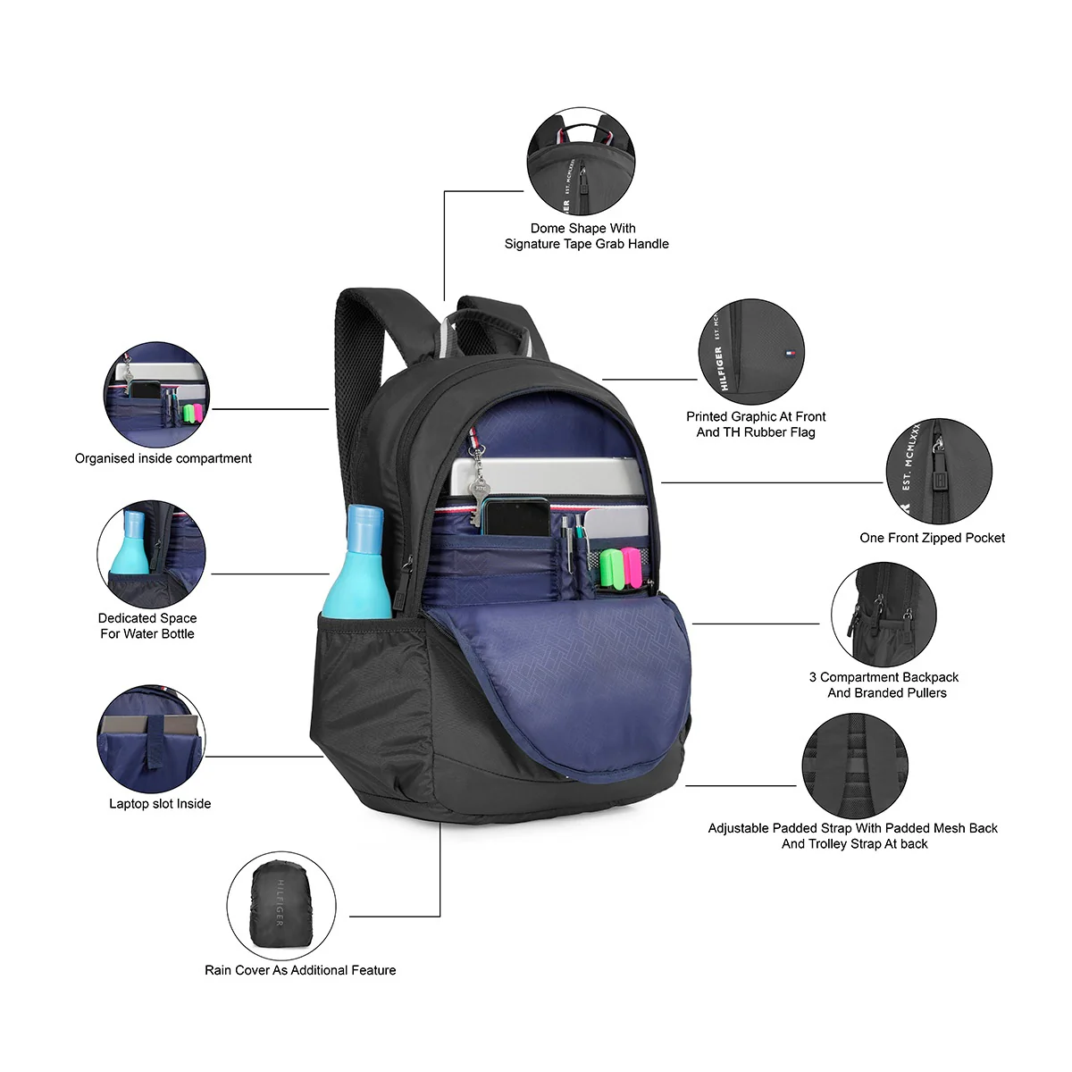 Tommy Hilfiger Lebron Laptop Backpack - Image 9