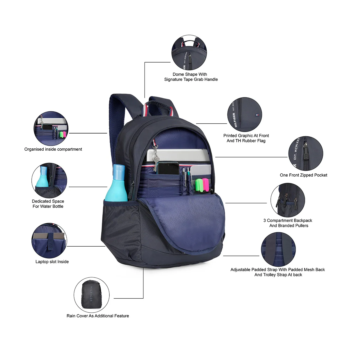 Tommy Hilfiger Lebron Laptop Backpack - Image 7