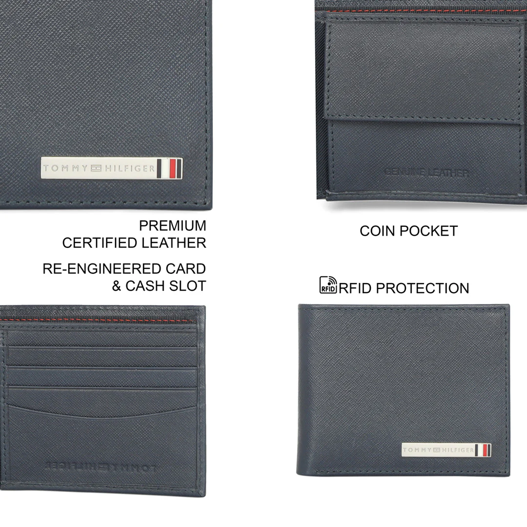 Tommy Hilfiger Marc Men's Leather Global Coin Wallet - Image 4