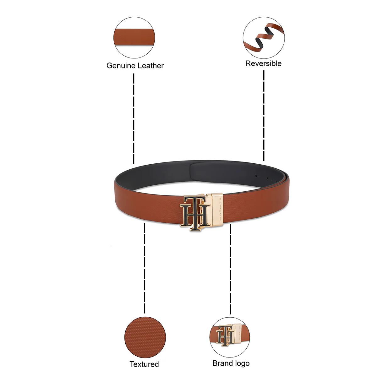 Tommy Hilfiger Melrose Men's Reversible Belt - Image 4