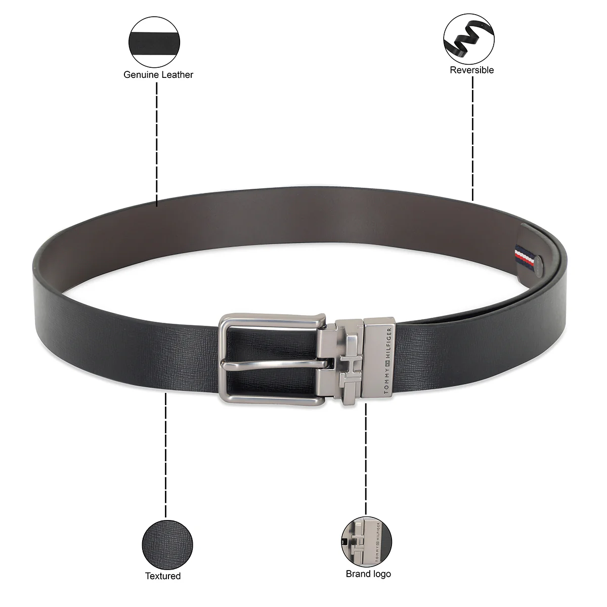 Tommy Hilfiger Merger Men's Reversible Leather Belt - Image 12