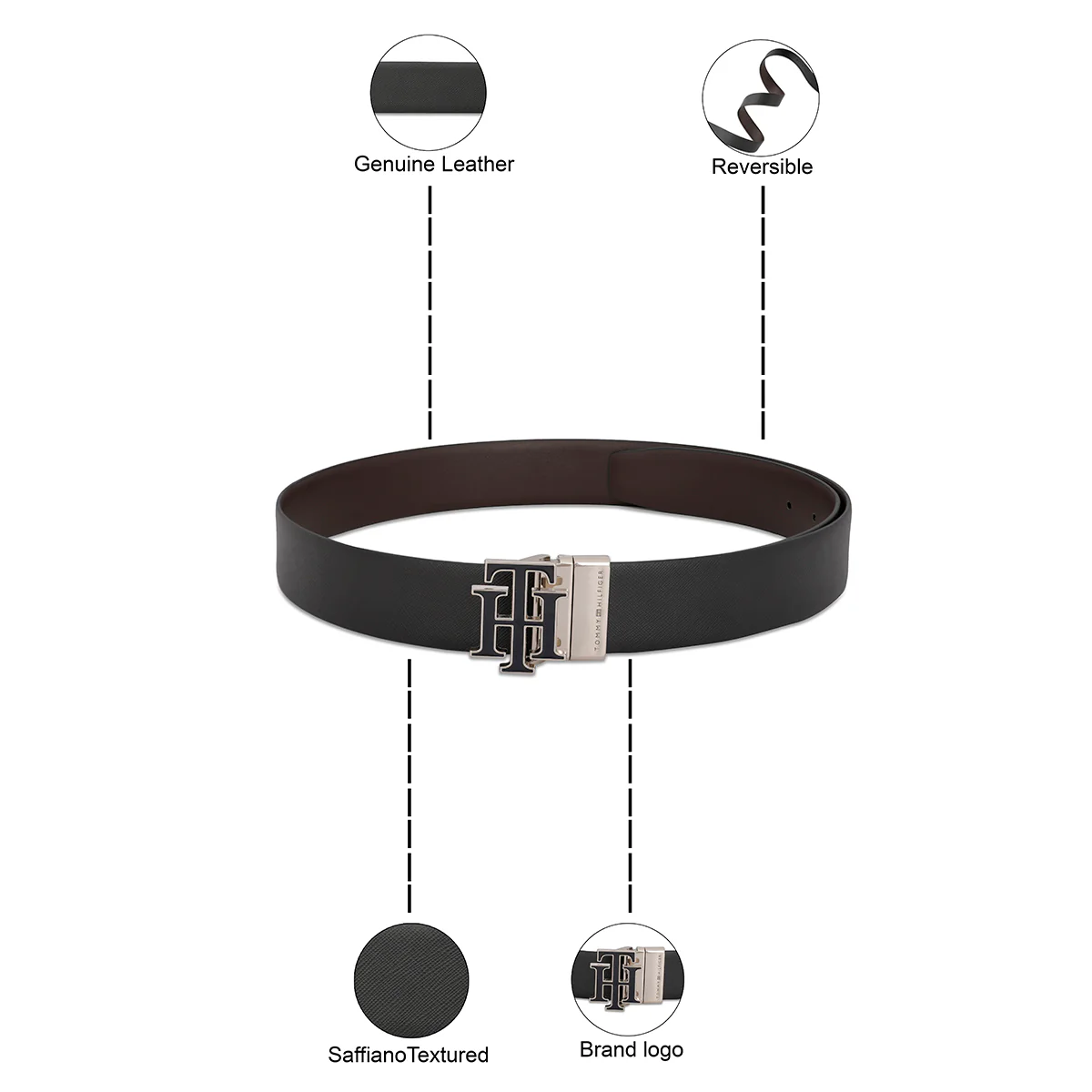 Tommy Hilfiger Moravia Men's Reversible Belt - Image 4