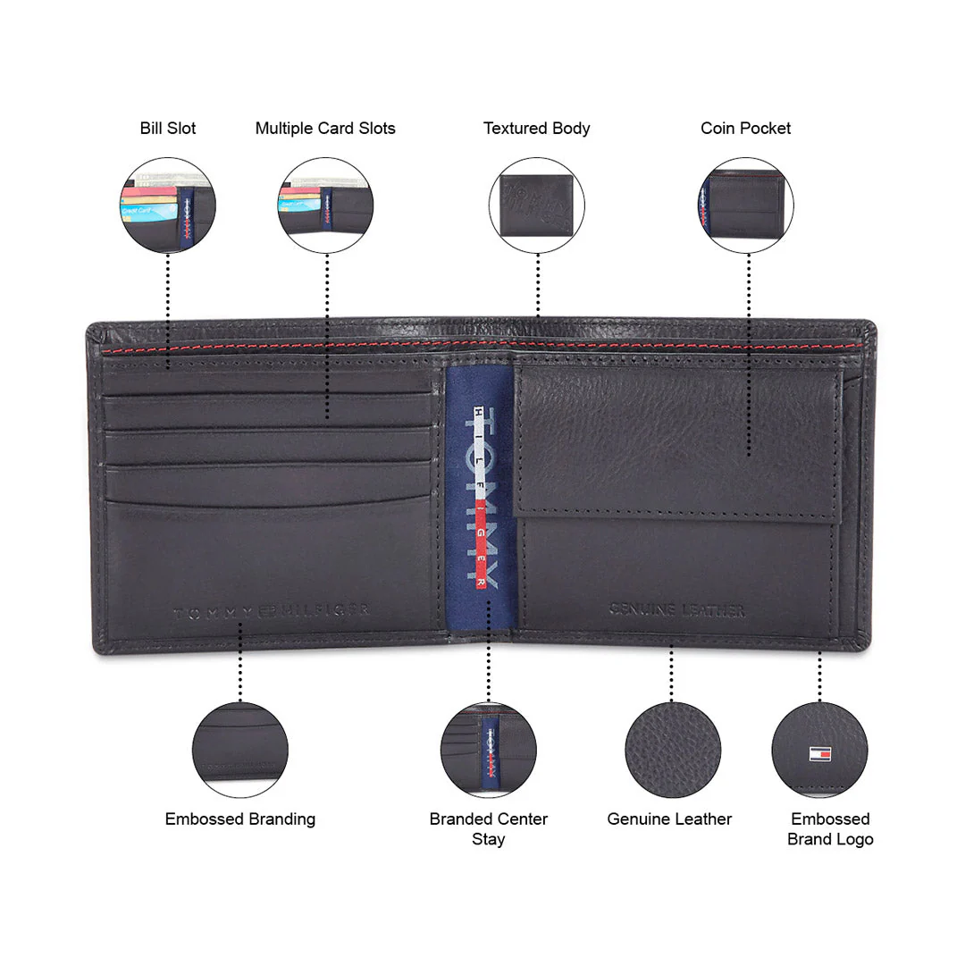 Tommy Hilfiger Oliver Men's Leather Global Coin Wallet - Image 4