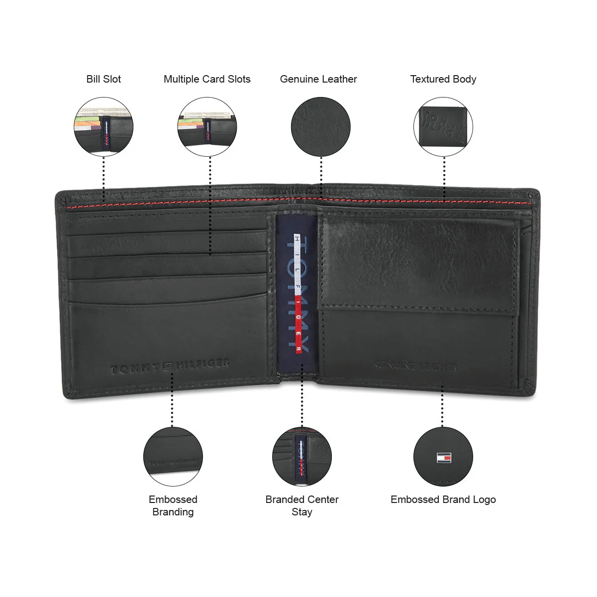 Tommy Hilfiger Oliver Men's Leather Global Coin Wallet - Image 18
