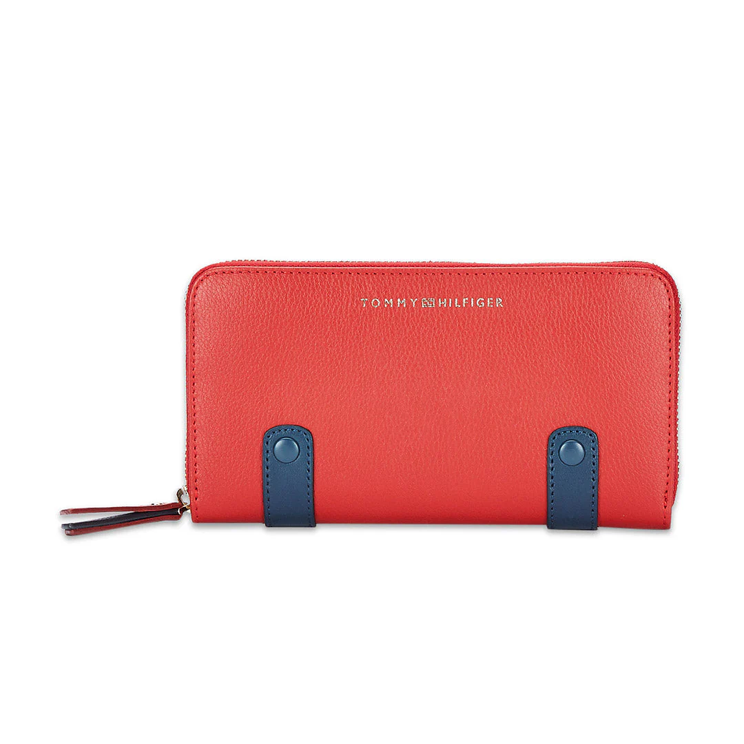 Tommy Hilfiger Omaha Women's Genuine Leather Wallet-Red