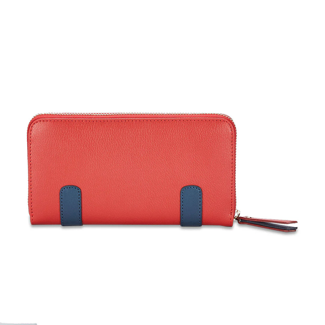 Tommy Hilfiger Omaha Women's Genuine Leather Wallet-Red - Image 3